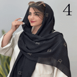 تصویر  شال لینن گلدوزی