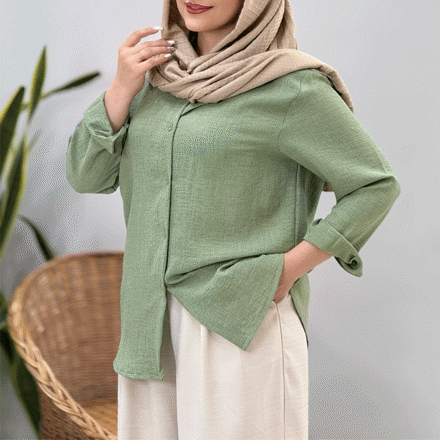 تصویر  مانتو شانتون جلودکمه