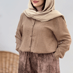 تصویر  مانتو شانتون جلودکمه