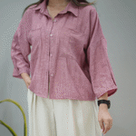 تصویر  شومیز گازوئیلی آستین دکمه