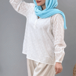 تصویر  شومیز خامه دوزی جلوبسته