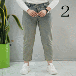 تصویر  شلوار مام فیت میکس