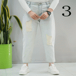 تصویر  شلوار مام فیت میکس