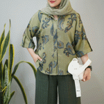 تصویر  شومیز طرحدار آستین پاگن