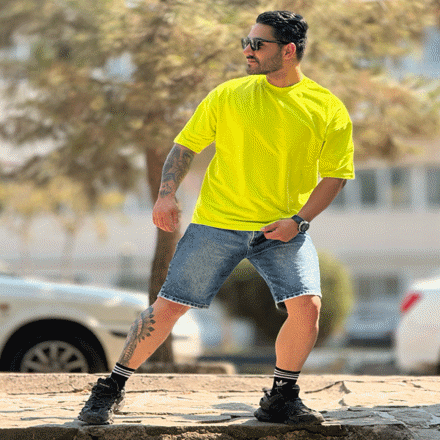 تصویر  تیشرت باکسی بیسیک مردانه