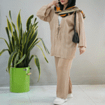 تصویر  ست مانتو و شلوار پفکی