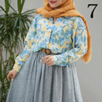 تصویر  شومیز تک جیب آبرنگی