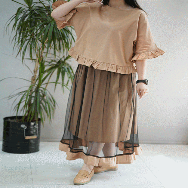 تصویر  شومیز و دامن لینن توری