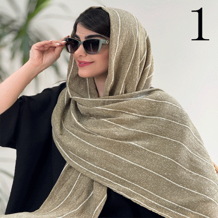 تصویر  شال پلیسه ساده