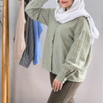 تصویر  شومیز لینن جلودکمه