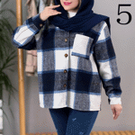 تصویر  شکت چهارخونه تک جیب