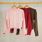 تصویر  کراپ بافت پولکی آستین قلب