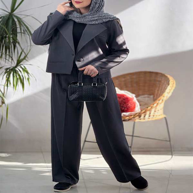 تصویر  کت کراپ و شلوار