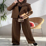 تصویر  کت کراپ و شلوار