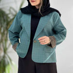 تصویر  مانتو کتی آستین پلنگی