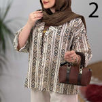 تصویر  مانتو کتی لینن طرحدار