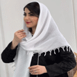 تصویر  روسری نخی سه گوش