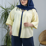 تصویر  شومیز لینن آستین پاکتی