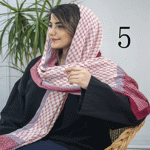 تصویر  شال پلیسه زرشکی
