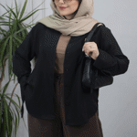 تصویر  شومیز شانتون آستین بندی