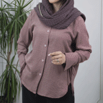 تصویر  شومیز شانتون آستین بندی