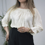 تصویر  شومیز پلیسه یقه قایقی