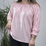 تصویر  شومیز پلیسه یقه قایقی