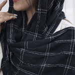 تصویر  شال پفکی چهارخونه