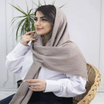 تصویر  شال پفکی لمه