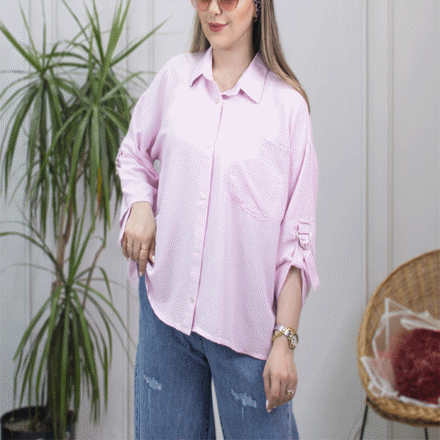 تصویر  شومیز تک جیب پاگن دار