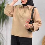 تصویر  شومیز جلو بسته گلدوزی