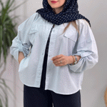 تصویر  شومیز لینن جیب نما