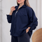 تصویر  شومیز لینن جیب نما