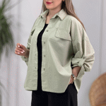 تصویر  شومیز لینن جیب نما