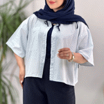 تصویر  شومیز لینن باکسی