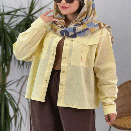 تصویر  شومیز لینن دو جیب