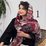 تصویر  شال نخی طرح انار