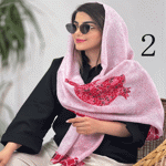 تصویر  شال نخی طرح انار