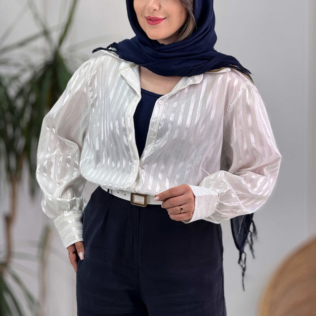 تصویر  شومیز دیپلمات سفید