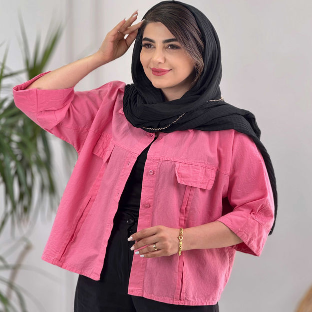 تصویر  شومیز جیب نما پیله دار